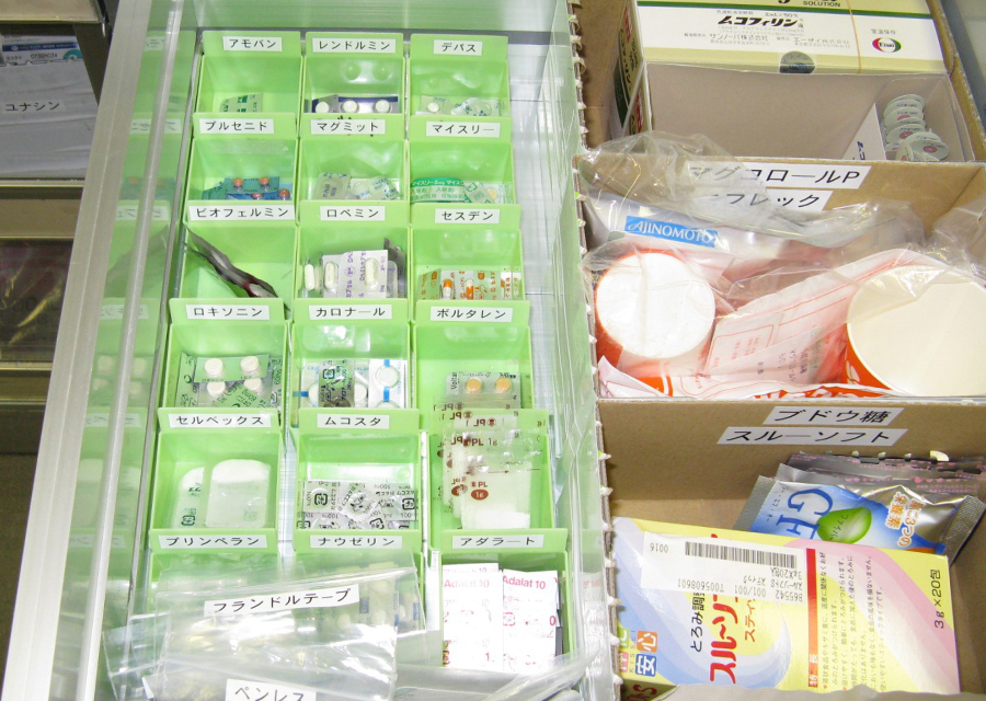 備品の置き場表示「病棟」
